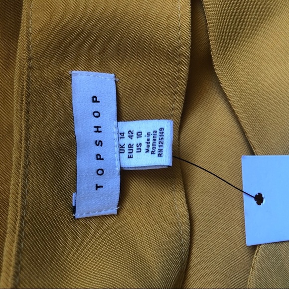 NWT Topshop mustard tank with tortoiseshell links size 10 - Picture 4 of 8